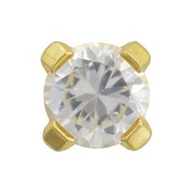 Sensitive Gold Plated 3 mm Cubic Zirconia Cartilage Earring Stud Hypoall... - $9.99