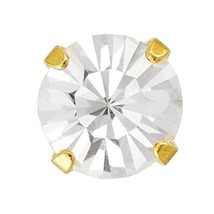 Sensitive Gold Plated 5 mm April Crystal Cartilage Earring Stud Hypoallergenic S - $9.99