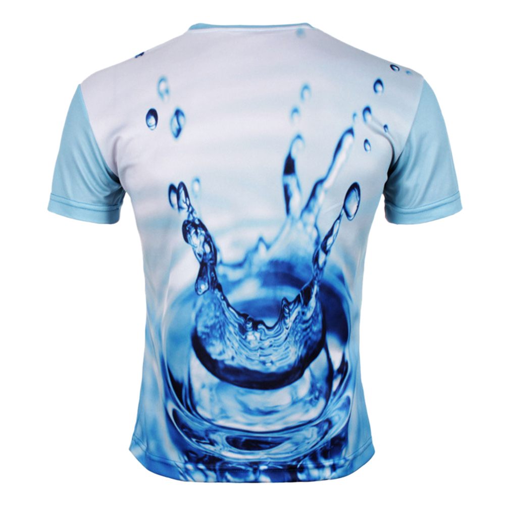 Casual Waterdrop Printing 3D T Shirt Men M TShirts