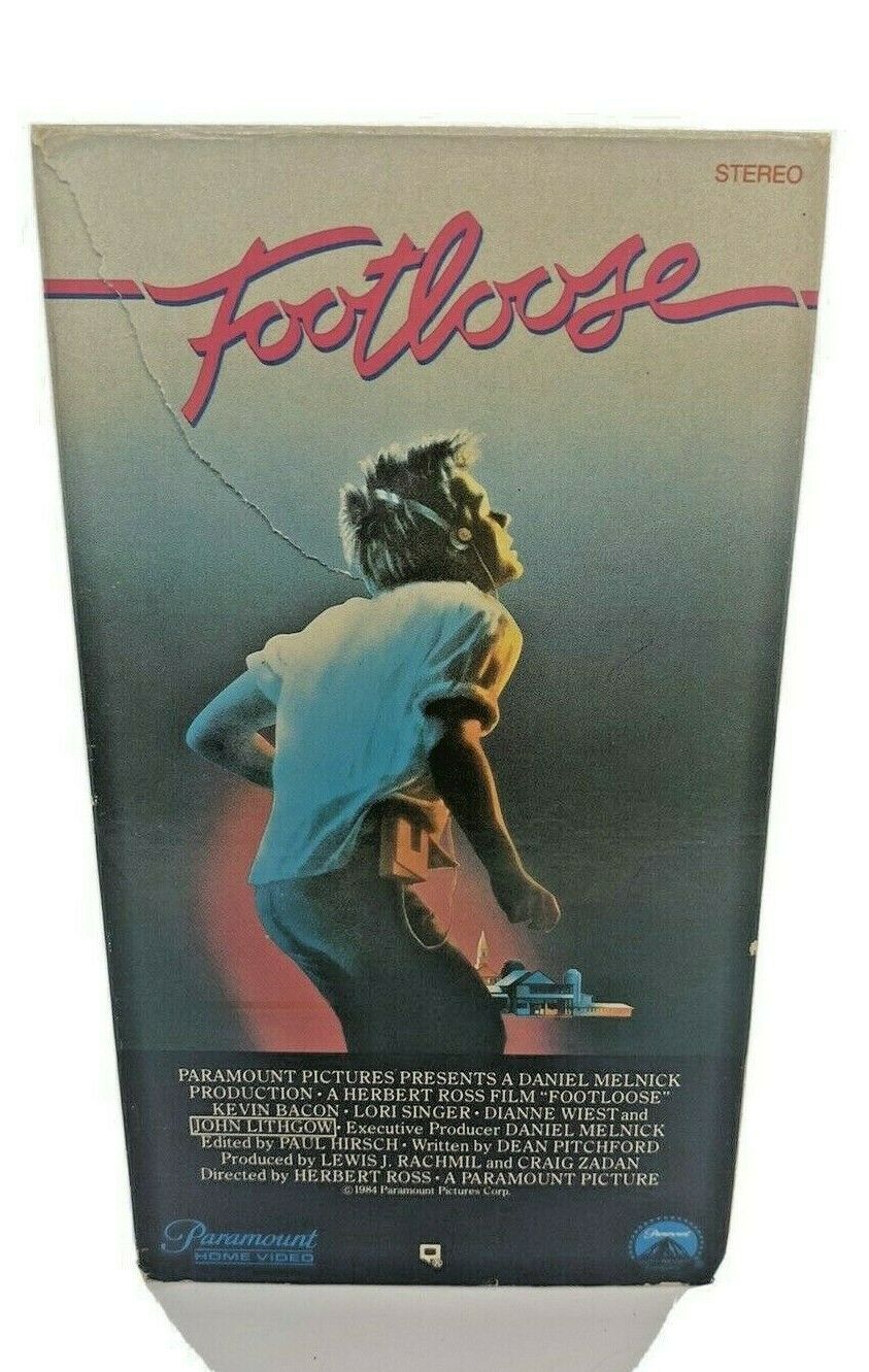 Footloose VHS VCR 1985, Kevin Bacon, Lori Singer, Dianne Wiest, John ...