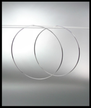 CHIC Lightweight Thin Silver Continuous INFINITY 1 1/2&quot; Diameter Hoop Ea... - $12.99