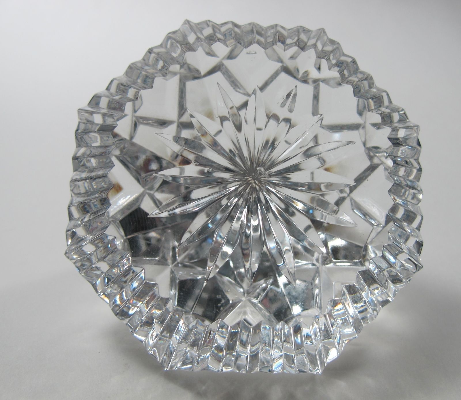 Signed Waterford Crystal Diamond Paperweight Glass Waterford