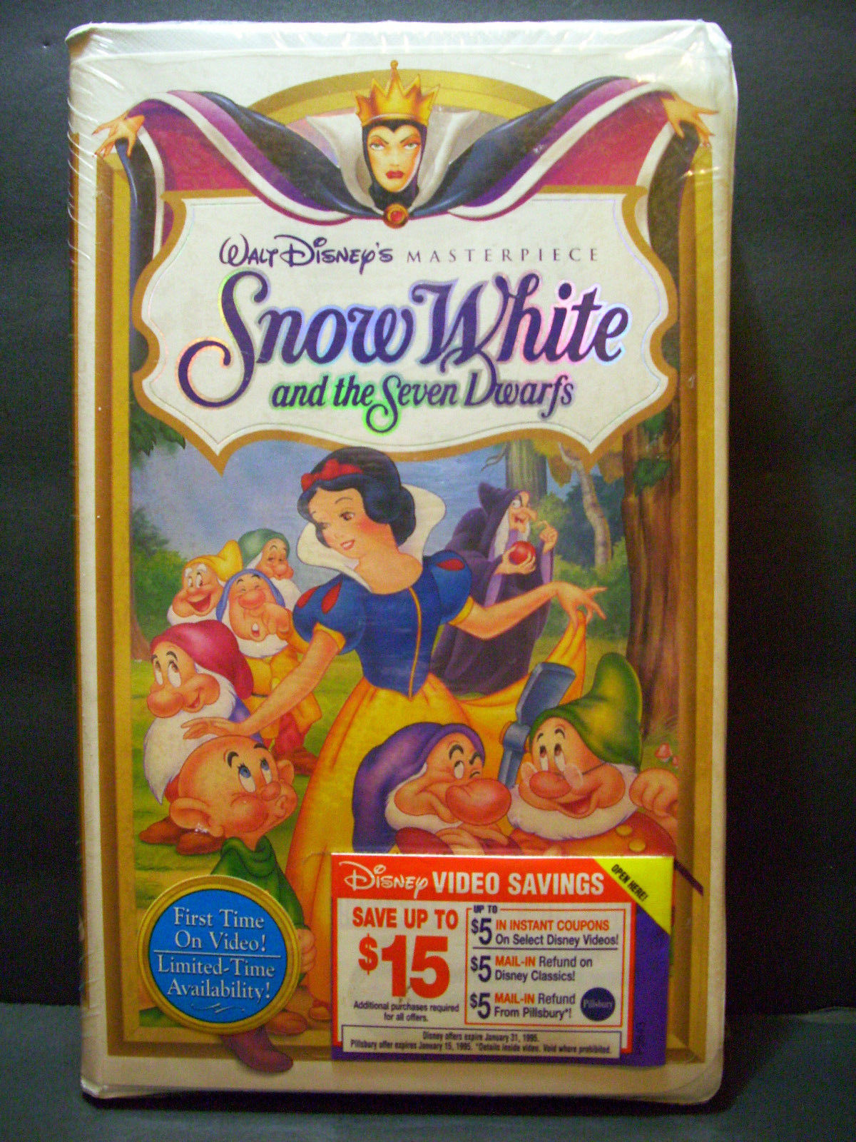 Sealed Snow White And The Seven Dwarfs Vhs 1994 Walt Disney Masterpiece Collection Vhs Tapes 