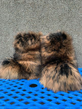Double-Sided Raccoon Fur Boots For Outdoor Eskimo Fur Boots Arctic Boots Natural image 5