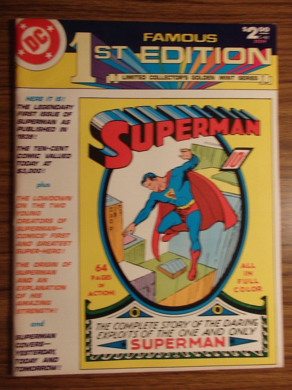 Superman Famous 1st Edition Oversized Comic Book DC Comics Superman