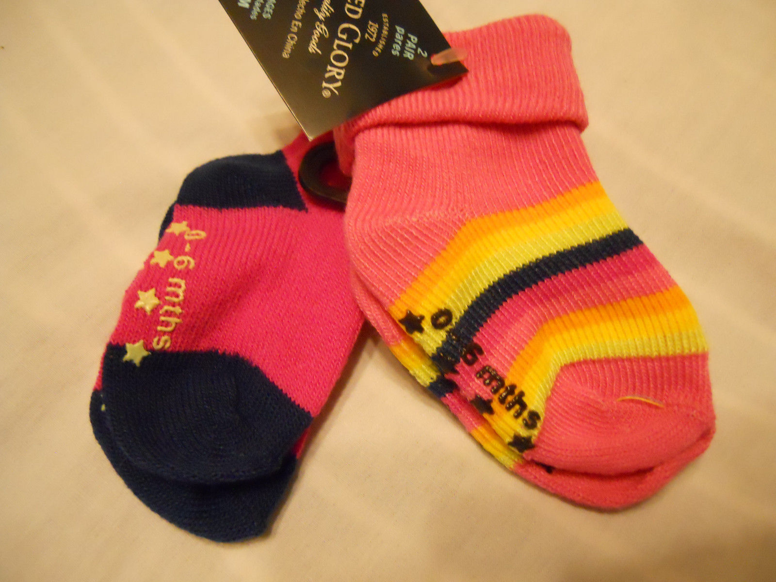 NWT I HEART U SOCKS Size Infant Toddler 3-12 MONTHS Goldbug BABY GIRL or BOY