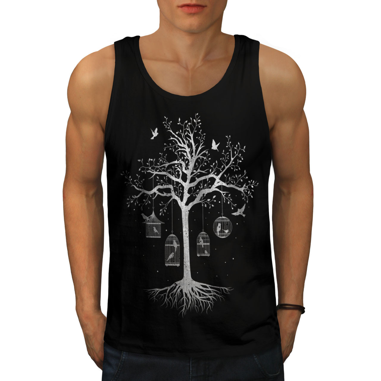 Fantastic Cage Tree Tee Bird Dream Men Tank and 50 similar items