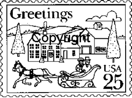 Victorian Village Postoid New Mounted Rubber Stamp - $4.00