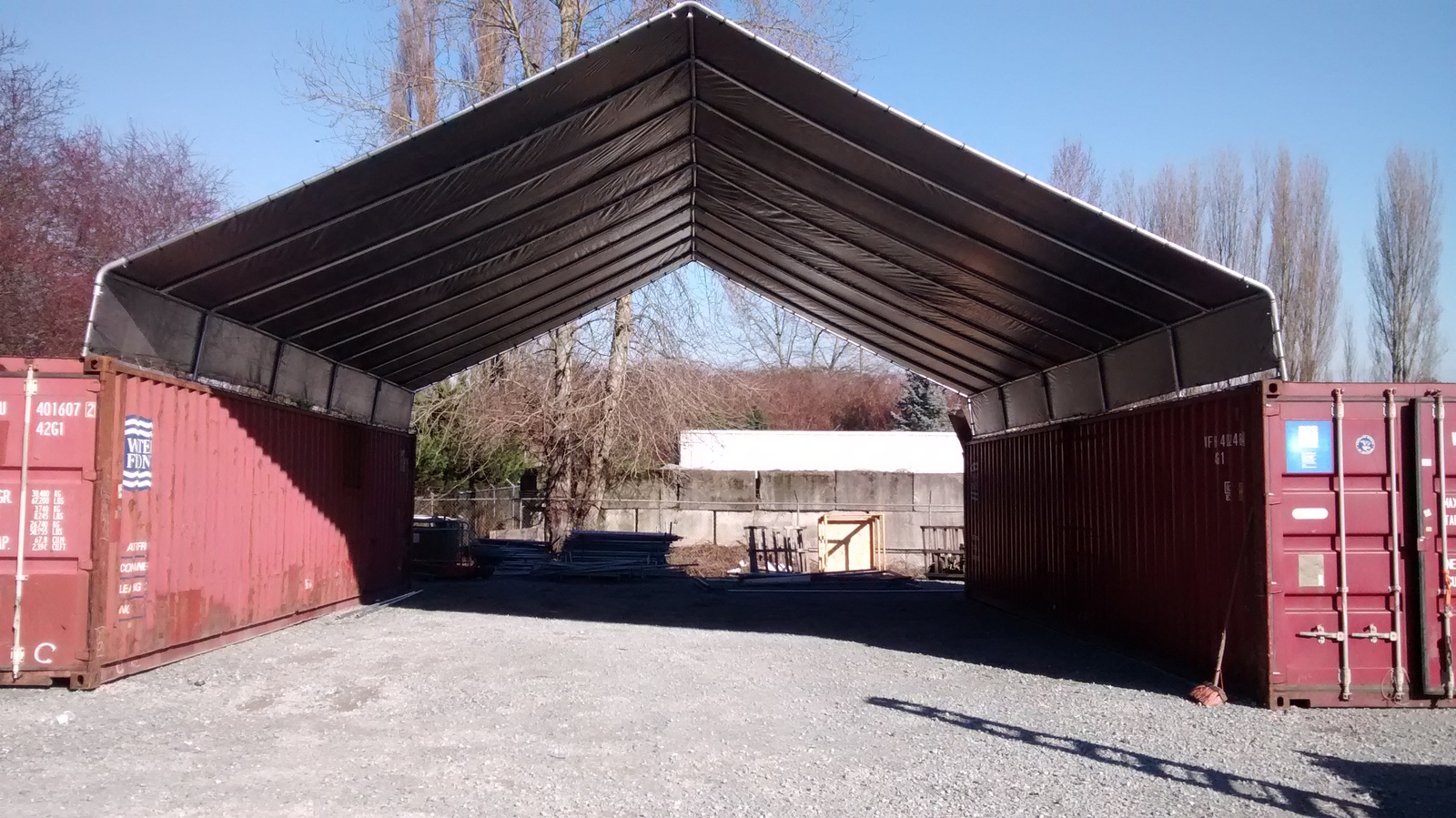 Cargo Shipping Container Cover Shelter & Covered Work Space Other