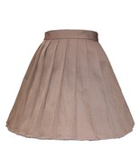 Women`s School Uniform High Waist Flat Pleated Skirts (4XL ,Dark Brown) - $25.73