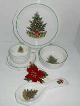 15 p PFALTZGRAFF CHRISTMAS HERITAGE dinner plates bowls cup saucer spoon... - $128.60