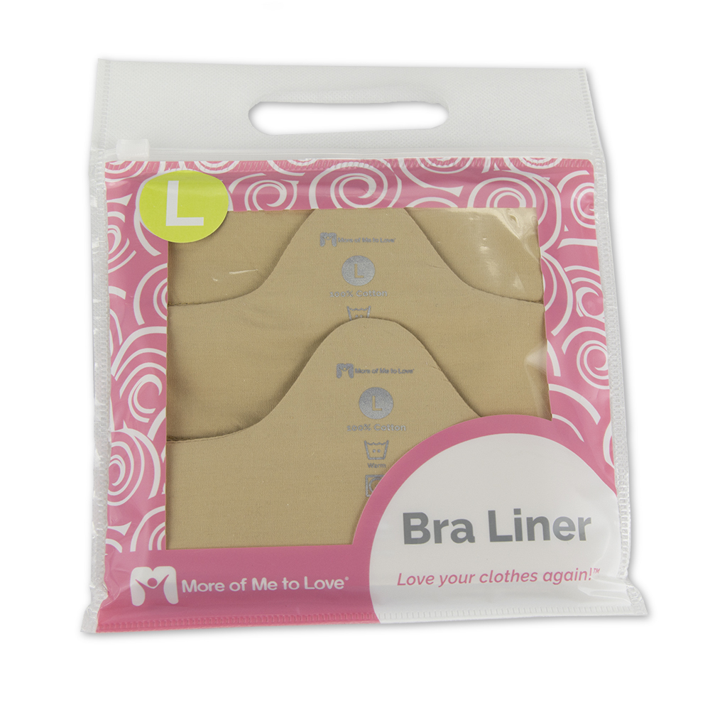 More of Me to Love Bra Liner (3Pack) 100 Cotton Premium Beige, X