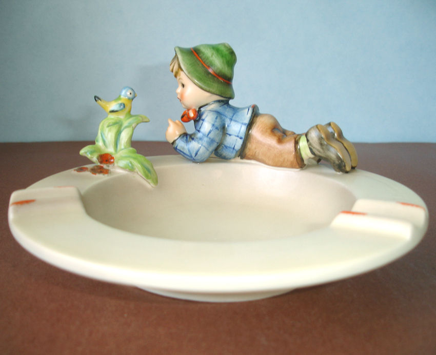 hummel ashtray boy with bird