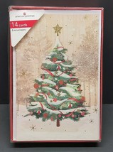 NOB Vtg American Greetings Christmas Cards &amp; Envelopes 14 Count 7x5 - $8.80