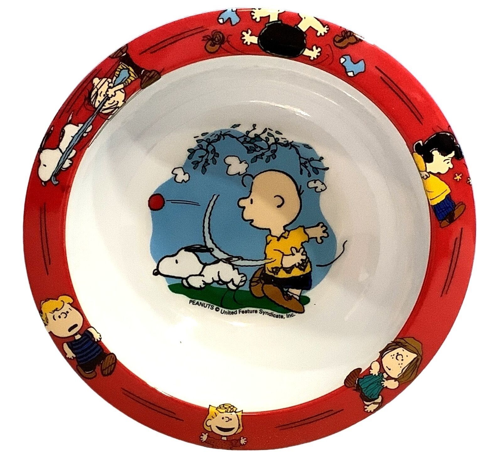 Peanuts Vintage Trudeau Melamine Bowl Charlie Brown Snoopy Lucy Lioness ...