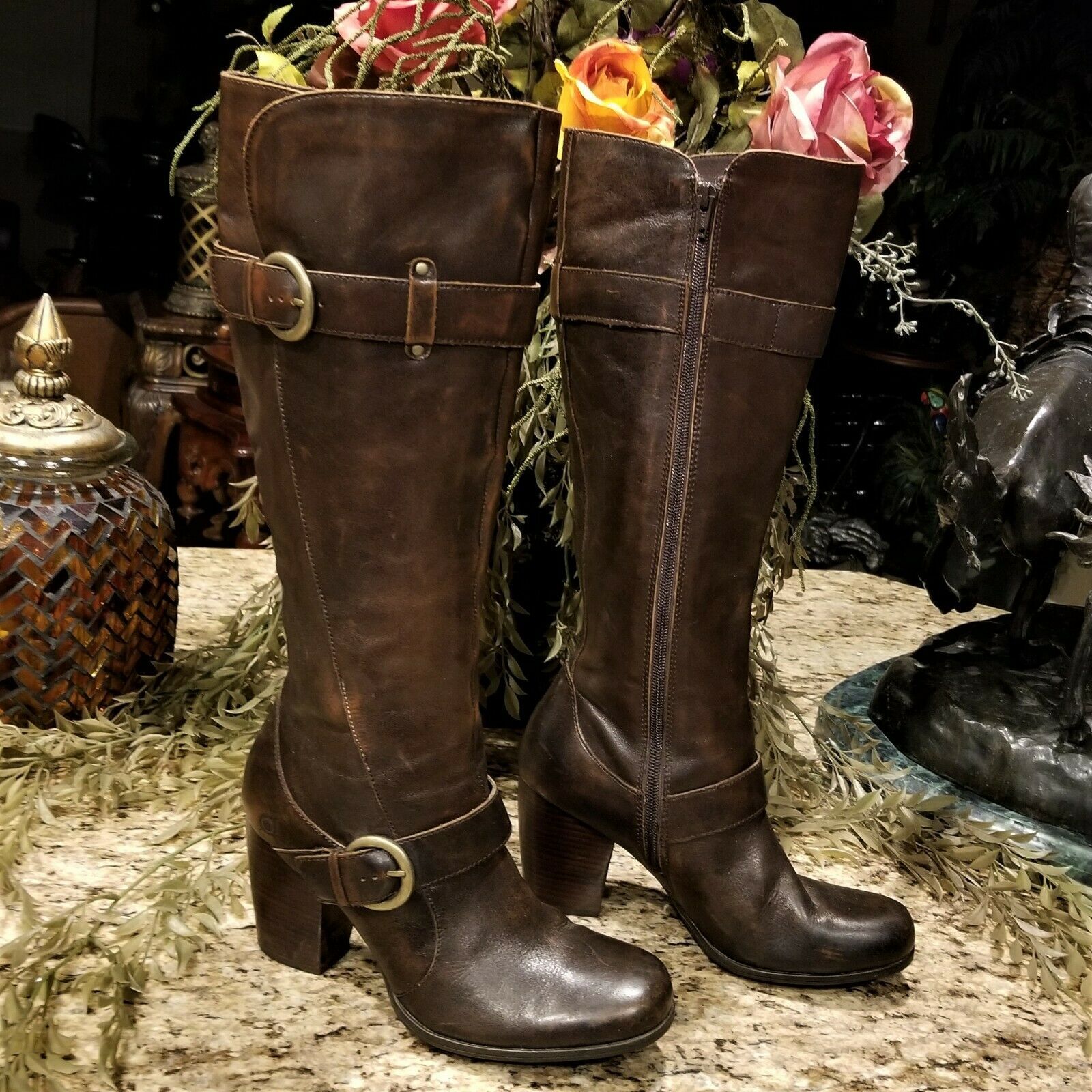 born cort leather knee high boot