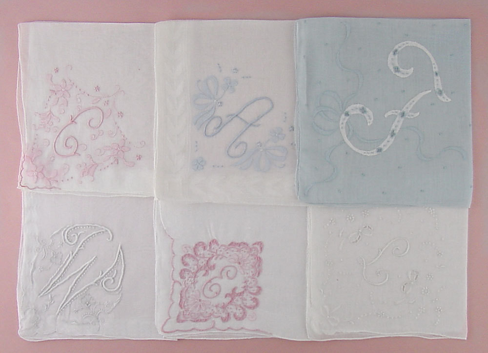 vintage monogrammed handkerchiefs