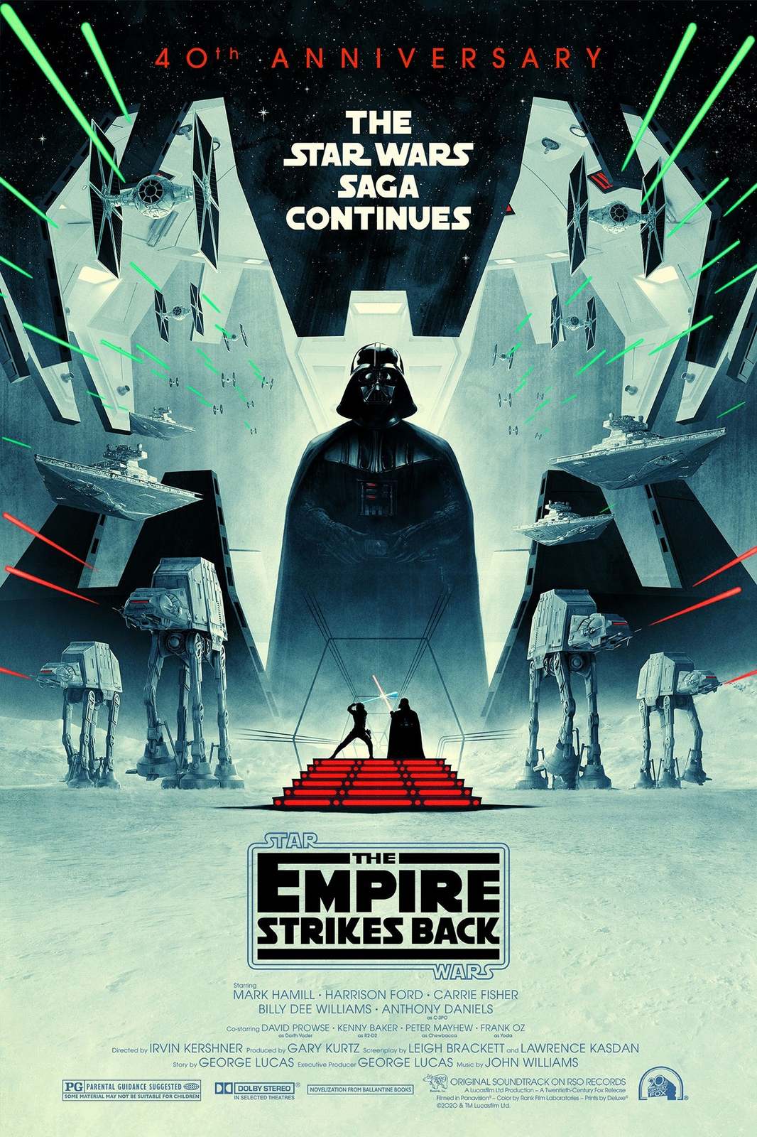 Star Wars The Empire Strikes Back Poster 40th Anniversary Art Film Print 24x36