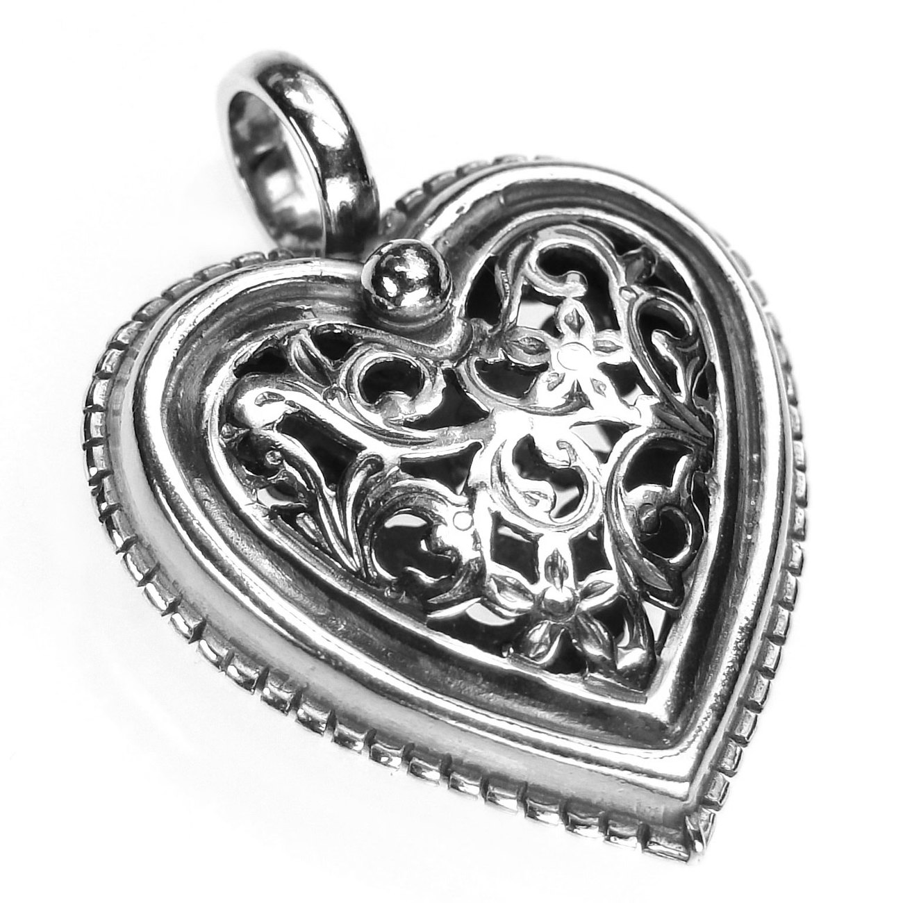 Gerochristo 1411 - Sterling Silver Filigree Heart Pendant - Jewelry ...