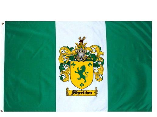 Sheridan Coat of Arms Flag / Family Crest Flag - Coat of Arms