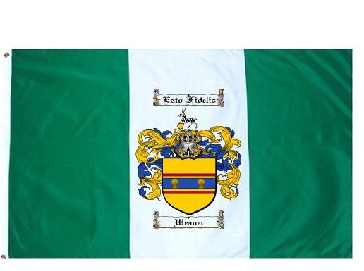 Weaver Coat of Arms Flag / Family Crest Flag