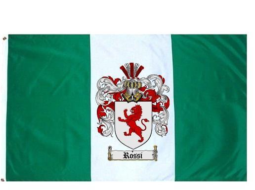 Rossi Coat of Arms Flag / Family Crest Flag