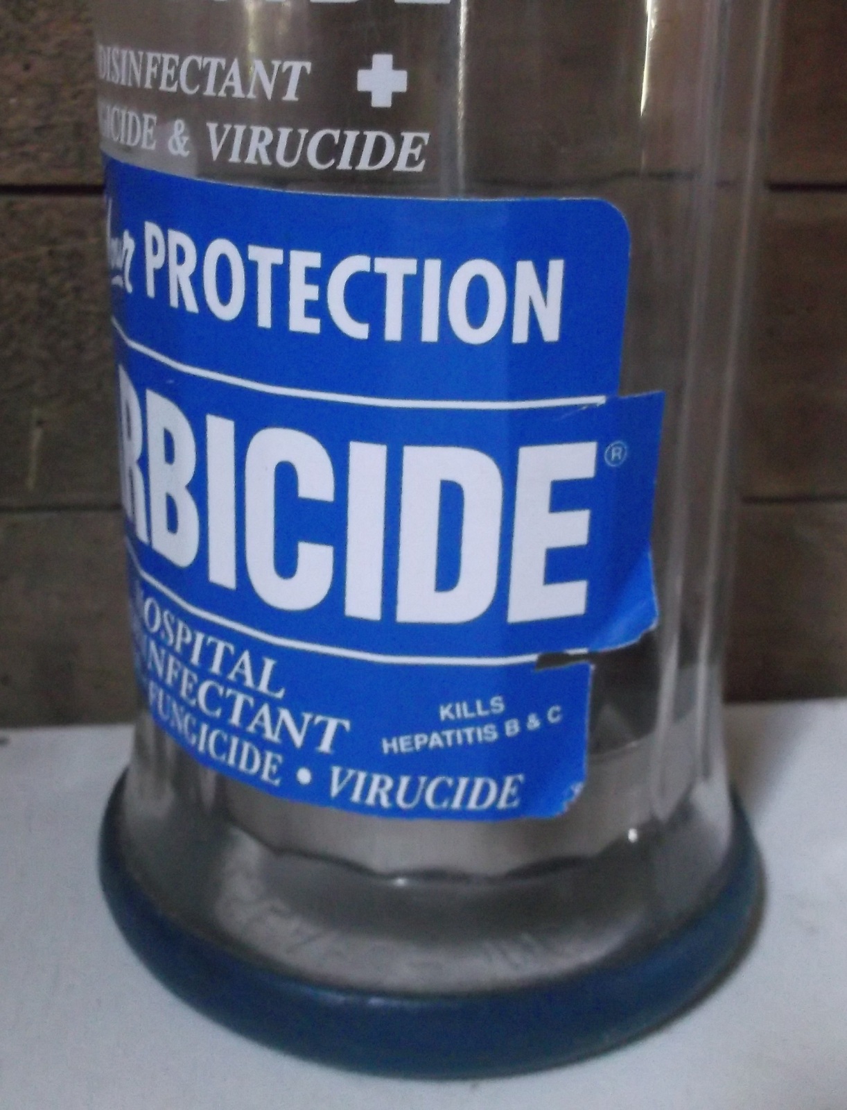 Vintage BARBICIDE Glass Jar ORIGINAL LABEL Beauty Shop Barber Comb ...