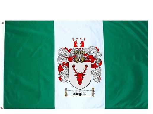 Ziegler Coat of Arms Flag / Family Crest Flag