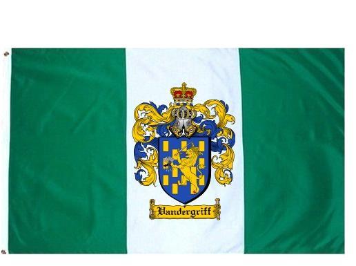 Vandergriff Coat of Arms Flag / Family Crest Flag