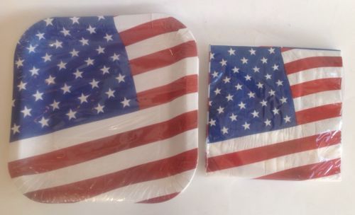 New Party Set USA American Flag Paper Plates and 25 similar items New Party Set USA American Flag Paper Plates and 25 similar items
