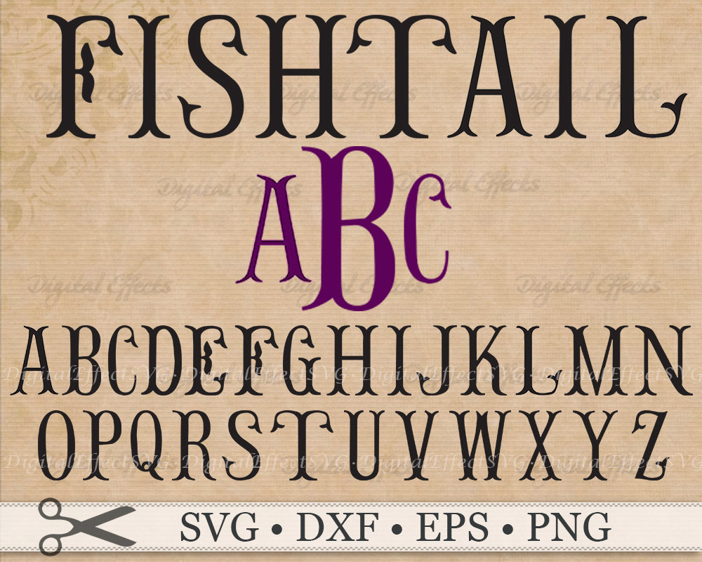 Download Fishtail Monogram Svg Files Eps Dxf Png And 50 Similar Items