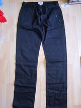 Black Relax Fit Pants Marley Black Pants Mens Black Straight Leg Pants 32 Wx32 L - $23.28