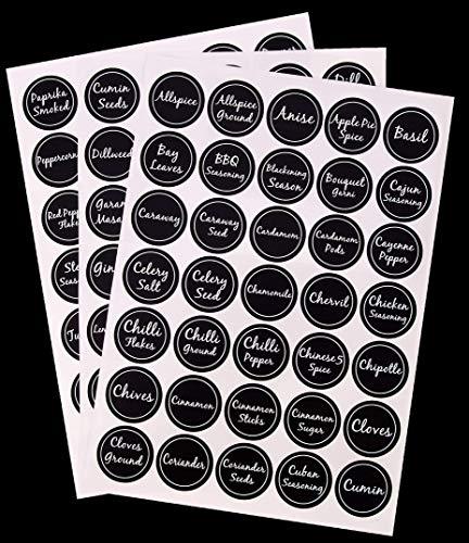 chalkboard labels for spice jar and pantry organization