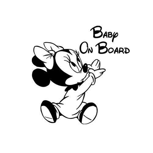 Free Free 166 Minnie Mouse Baby On Board Svg SVG PNG EPS DXF File
