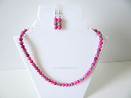 PINK MOTHER-OF-PEARL NECKLACE SET - $15.99