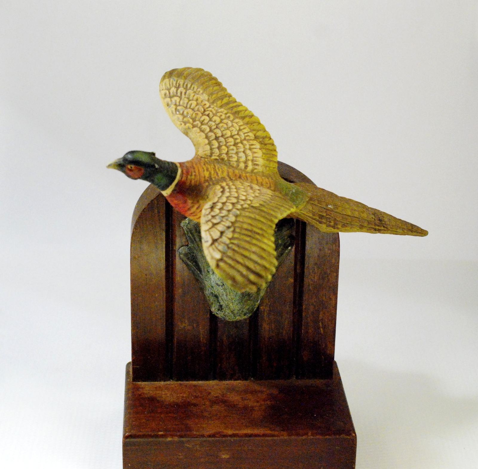 Flying Bird Bookends Wood Metal Lodge Man Cave Library Shabby Cottage