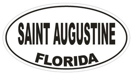 Saint Augustine Florida Oval Bumper Sticker or Helmet Sticker D2618 Oval Decal - $1.39+