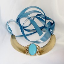 Laced Corset Theme Brasstone Choker Necklace UnderTheHoode - $36.00