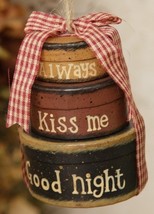 8B2991-Mini ovals-Always Kiss Me Goodnight  Paper Mache&#39; - $4.50