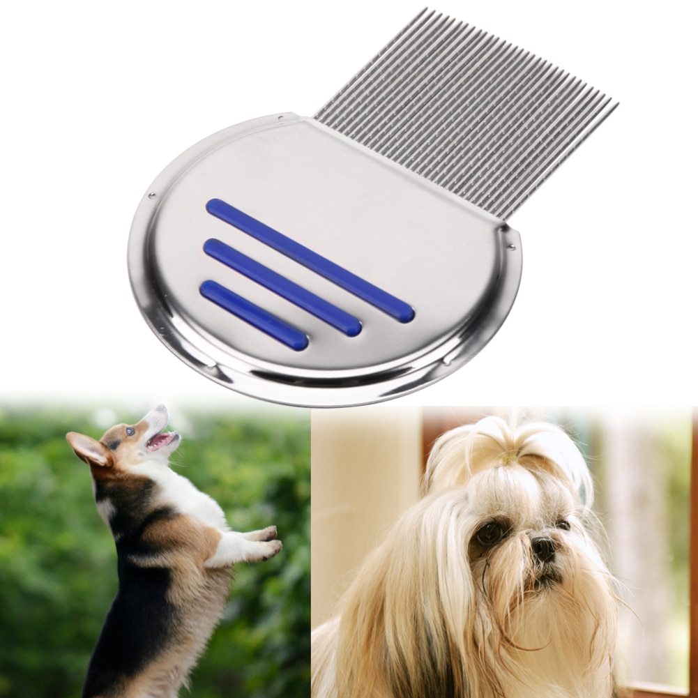 Pet Lice Comb Stainless Steel Mini Round Dog Cat Comb Pet Louse Flea