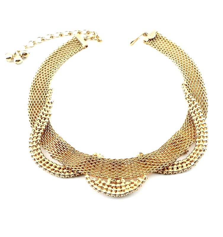 Vintage Hobe' Demi Parure Mesh Necklace and Matching Screw Back ...