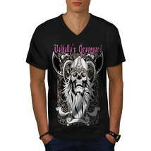 Valhalla Graveyard Shirt Monster Skull Men V-Neck T-shirt - $12.99
