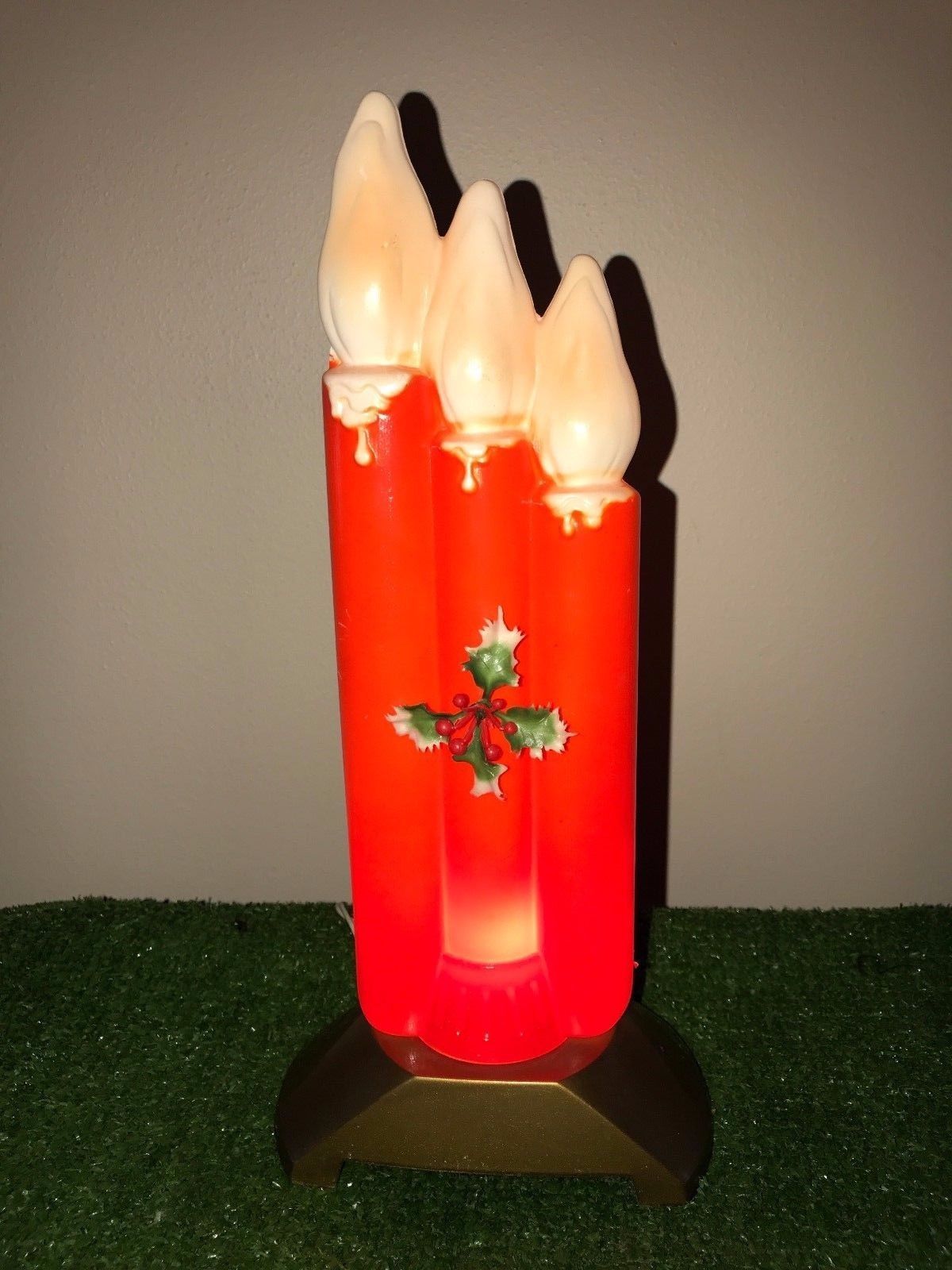 Vintage Dapol Christmas Decor----13/" Lighted Blow Mold *Noel Candles*----Working