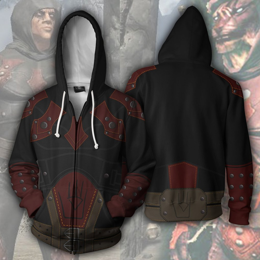 Skyrim Dark Brotherhood Shrouded Armor Zipper Hoodie Sweatshirt ...