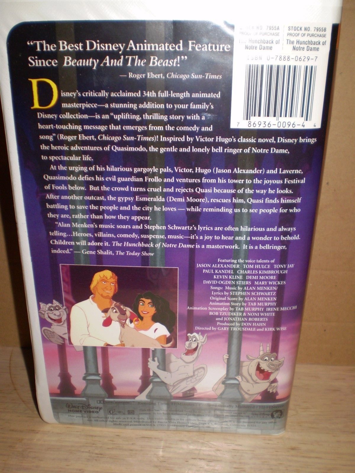 The Hunchback Of Notre Dame Vhs 1997 Walt And Similar Items