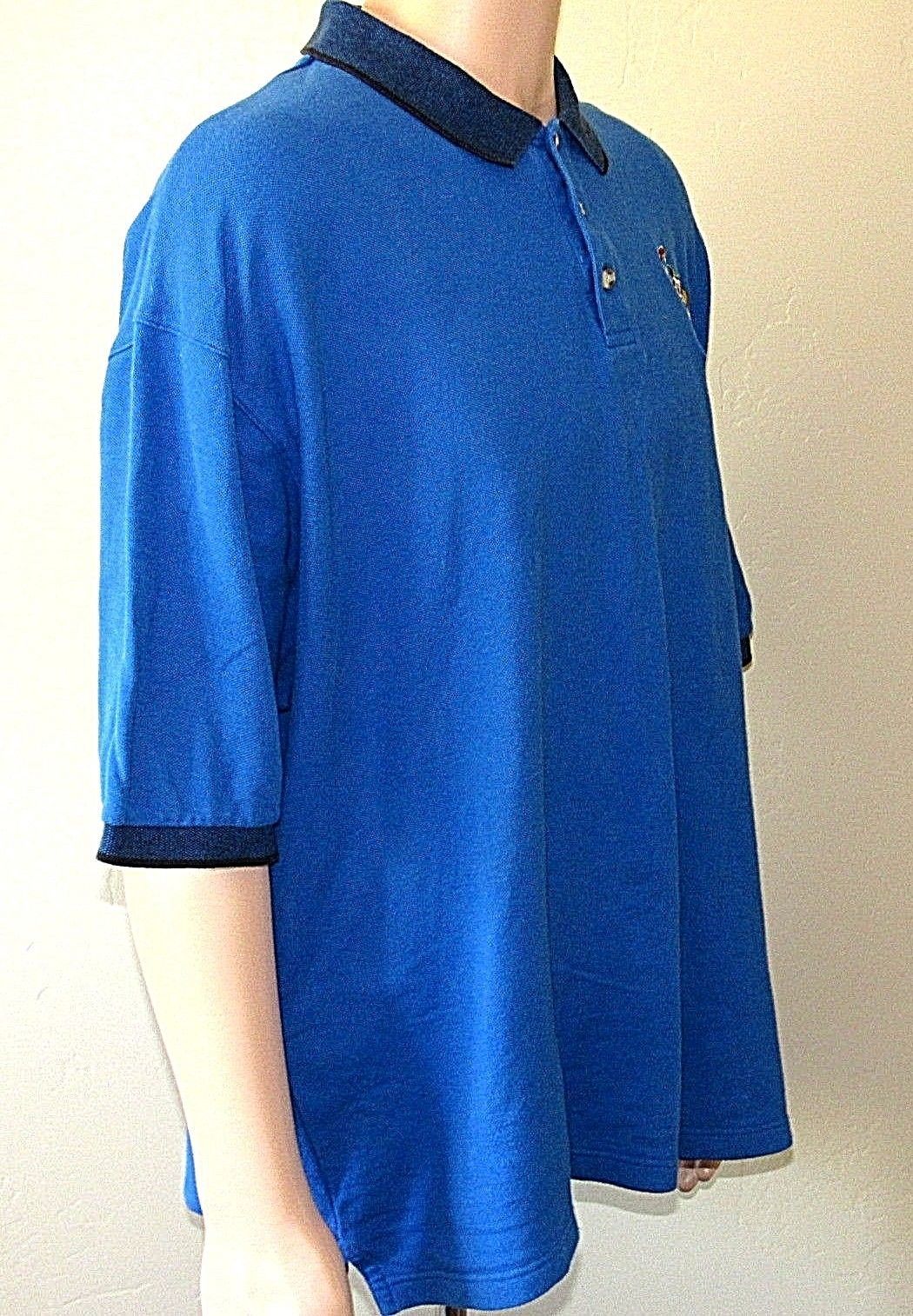Disney World Mickey Mouse XXL Polo Shirt Blue Embroidered Happiest Celebration - Other