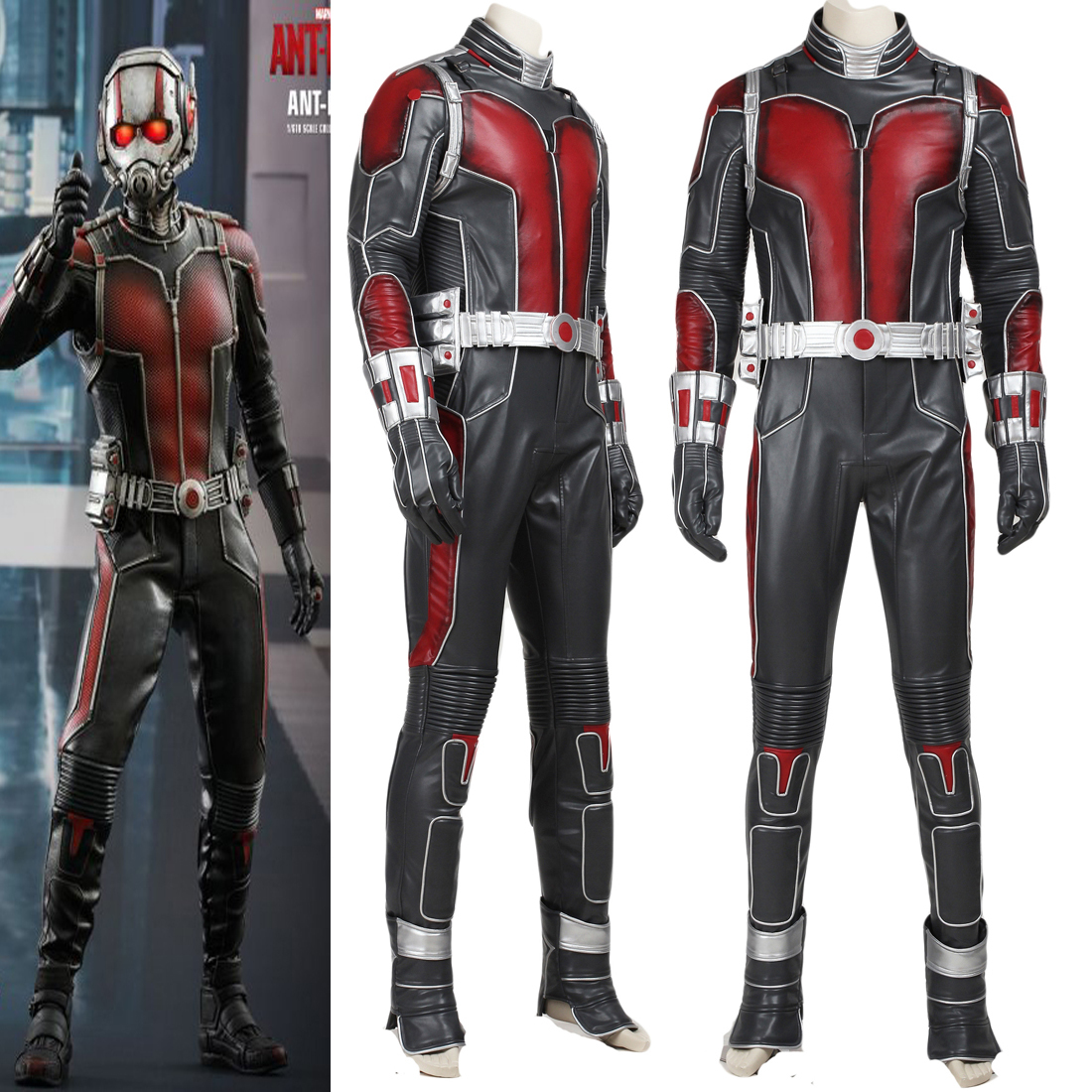 Top Quality Antman Civil War costume CustomMade Scott Lang Superhero