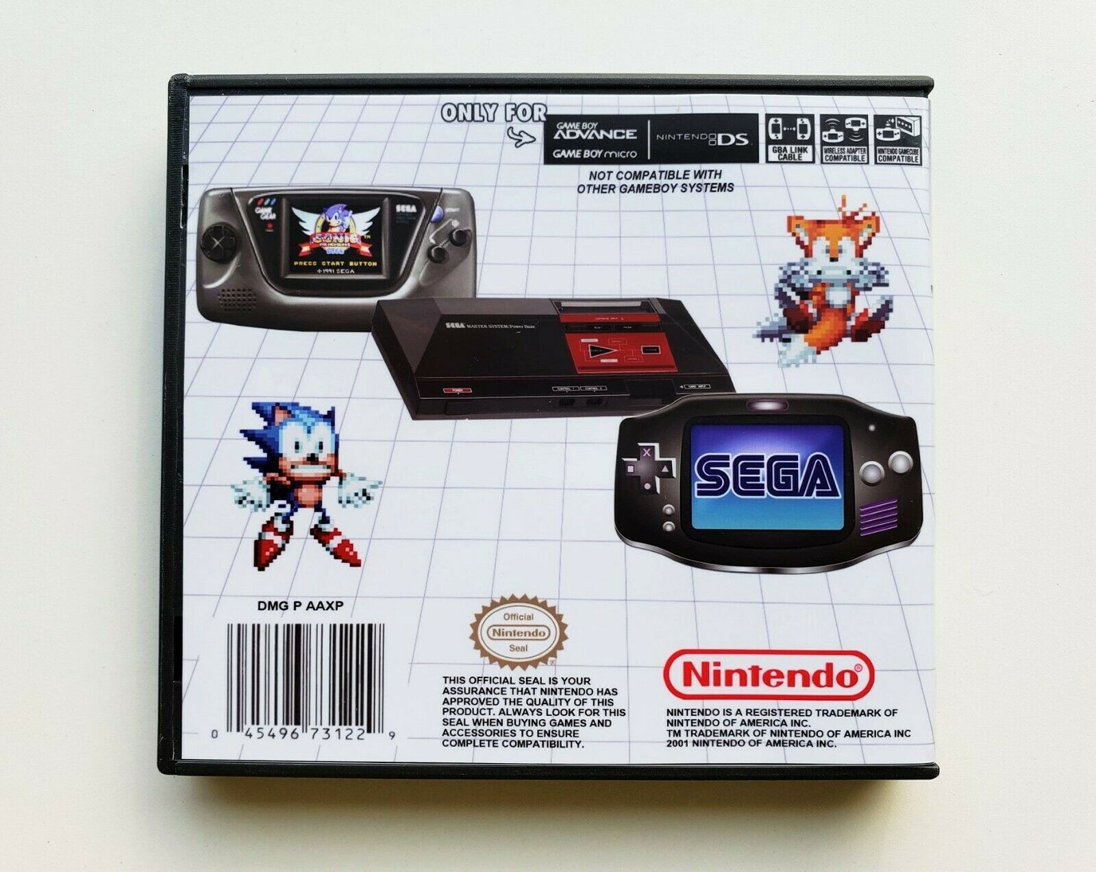 Sega Classics GBA 106 in 1 Multicart Gameboy Master System Game Gear ...