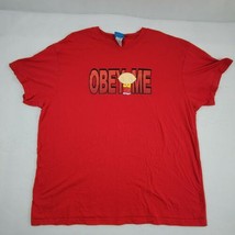 Vintage Family Guy Shirt Men&#39;s XL Red Short Sleeve Stewie &quot;Obey Me&quot; Cart... - $14.97