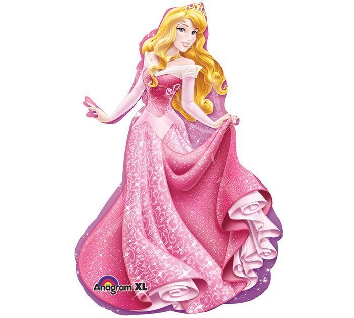 Primary image for Sleeping Beauty Aurora Party Supplies Balloon Shape Princess Birthday Mylar Deco